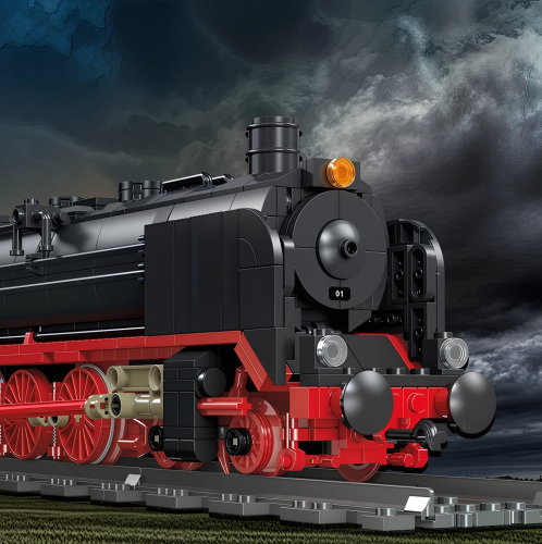 klocki lokomotywa dla dzieci, pociąg z klocków, zabawka kolejka do składania