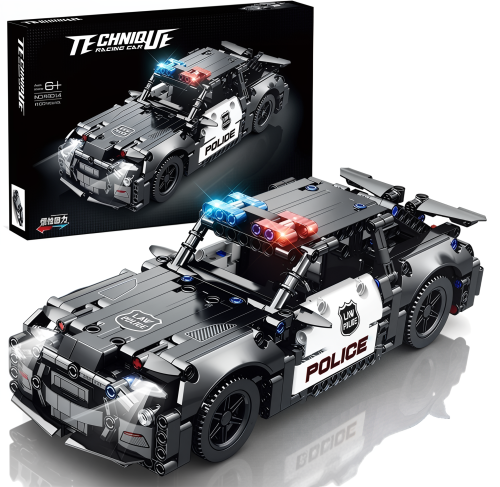 klocki policyjne, radiowóz z klocków, zabawka policja dla dzieci