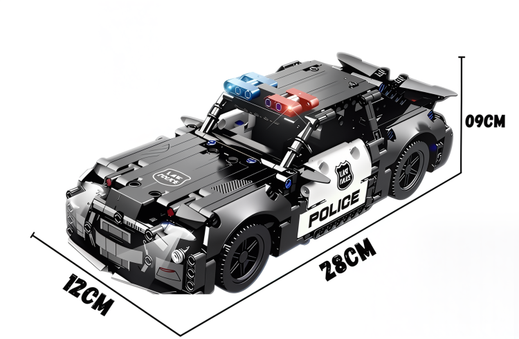 klocki policyjne, radiowóz z klocków, zabawka policja dla dzieci